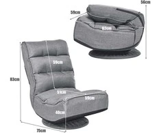 Promotions Sukamasis poilsio sofa-lova, 59x75x83 cm, juoda