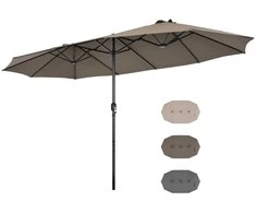 Promotions Lauko skėtis, 470x280x245 cm, smėlinės spalvos