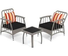Promotions Lauko baldų komplektas, 3 dalių, 48x61x94 cm, pilkas
