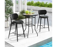 Lauko baldų komplektas Promotions Lauko baro stalas, 68,6x68,6x96,5 cm, Juodas