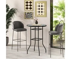 Lauko baldų komplektas Promotions Lauko baro stalas, 68,6x68,6x96,5 cm, Juodas