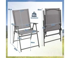 Promotions Sodo kėdžių komplektas, 61x58,5x96,5 cm, Pilka