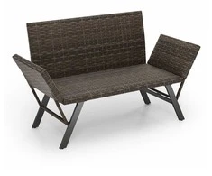 Promotions Sulankstomas terasos dvivietis fotelis, 59x178x89 cm, pilkas