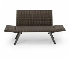 Promotions Sulankstomas terasos dvivietis fotelis, 59x178x89 cm, pilkas