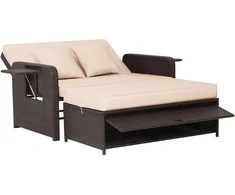 Promotions Sodo poilsio kėdžių komplektas, 124x67x36 cm, rudas