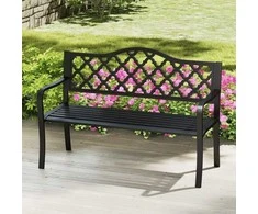 Promotions Sodo suoliukas, 54,4x128,3x88,9 cm, juodas