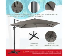 Promotions Terasos skėtis, 300x300x273 cm, Pilka