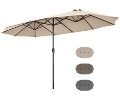 Promotions Lauko skėtis, 470x280x245 cm, smėlio spalvos