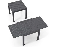 Promotions Lauko valgomojo stalas, 80x80x75 cm iki 160x80x75 cm, Pilkas