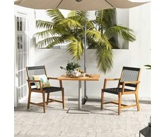 Promotions Sodo valgomojo kėdės, 63,5x55,9x88,9 cm, juodos ir natūralios spalvos