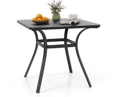 Promotions Lauko valgomojo stalas, metalas, 81,3x81,3x73,7 cm, pilka
