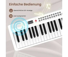 Promotions Skaitmeninis pianino klaviatūra, 128x23x6 cm, juoda