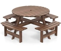 Lauko baldų komplektas Promotions Pikniko stalo komplektas, 179x179x70 cm, Geltona