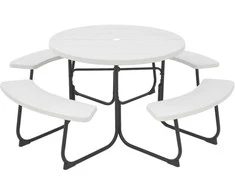 Lauko baldų komplektas Promotions Lauko pikniko stalo rinkinys, 109,2x76,2 cm, juodas