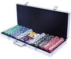 Promotions Pokerių rinkinys, 56x20x6.5 cm, aliuminio dėklas, daugiakampis