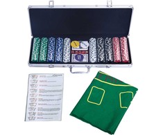 Promotions Pokerių rinkinys, 56x20x6.5 cm, aliuminio dėklas, daugiakampis