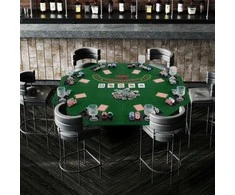 Promotions Sulankstomas pokerio stalviršis, 122x122 cm, žalias