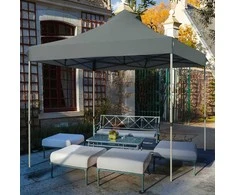 Promotions Iškylantis palapinės stogas, 300D Oksfordo audinys ir plienas, 305x305x305 cm, Pilka