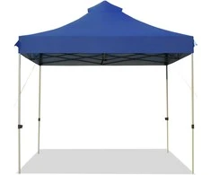 Promotions Iškart išskleidžiamas palapinės stogelis, 300D Oksfordo audinys ir plienas, 305x305x305 cm, mėlynas