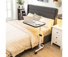 Promotions Naktinis staliukas, nešiojamas, 61x43,5x73-93 cm, baltas