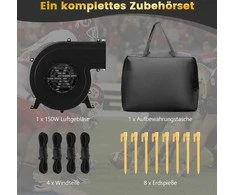 Promotions Pripučiamas projektoriaus ekranas, 327,5x119x266 cm, juoda ir balta