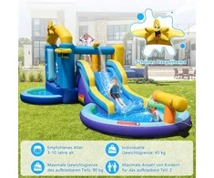 Promotions Pripučiamas vandens čiuožyklos parkas, 490x290x220 cm, mėlynas