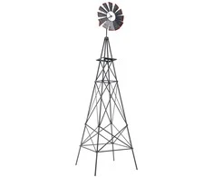 Promotions Dekoratyvinė vėjo malūnas, 67x67x253 cm, pilkai žalia