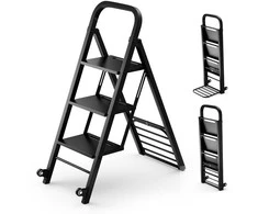 Promotions Vežimėlis ir kopėčios komplektas, 81.3x43.2x114.3 cm, juodos spalvos