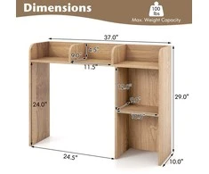 Promotions Rašomasis stalas su knygų lentyna, 94x25.4x73.7 cm, natūralios spalvos