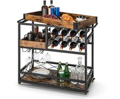 Promotions Gėrimų vežimėlis, 80x39,4x83,8 cm, Rudas