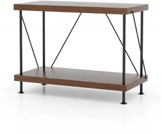 KNYGA Promotions Ekrano stovas, 2 aukštų, 59.7x29.2x147.3 cm, rudos spalvos