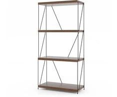 KNYGA Promotions Ekrano stovas, 4 aukštų, 59,7x29,2x147,3 cm, rudas