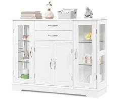 Promotions Bufetas, 107x30x82 cm, Balta Pilka