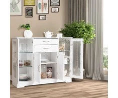 Promotions Bufetas, 107x30x82 cm, Balta Pilka