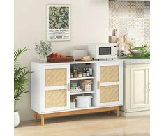 Promotions Šoninė spintelė bufetui, 121,9x35,6x78,7 cm, balta
