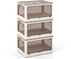 Promotions Laikymo dėžės, 46.99x35.56x24.13 cm, kreminės baltos ir rudos spalvos