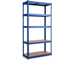 Promotions Sandėliavimo lentyna, 5 lygių metalinė raumenų lentyna, 75x30x150 cm, mėlyna