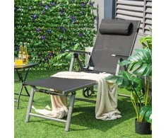 Promotions Gultas krėslas, 137,5x75x23,5 cm, Juodas