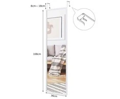 Promotions Sieninis veidrodis, 108x1,5x36 cm, baltas