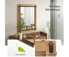 Promotions Sieninis veidrodis, 77x99,5x2,5 cm, natūralus