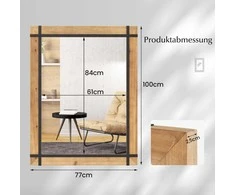 Promotions Sieninis veidrodis, 77x99,5x2,5 cm, natūralus