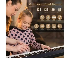 Promotions Skaitmeninis klaviatūra, Sulankstoma elektroninė klaviatūra, 126x30x22.5 cm, Juoda