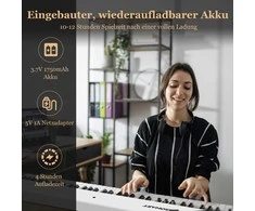 Promotions Skaitmeninis klaviatūra, Sulankstoma el. klaviatūra, 126x30x22,5 cm, Juoda