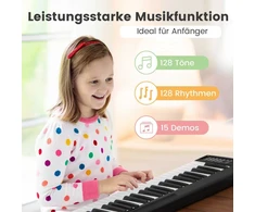 Promotions Skaitmeninis pianinas, Sulankstomas, 88 klavišai, 137x16,5x5 cm, Juoda ir balta