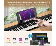 Promotions Skaitmeninis pianinas, 61 klavišas, 90x13x5,5 cm, juodas