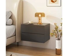 Promotions Plaukiojanti naktinė spintelė, 41.9x30.5x27.9 cm, Pilkai balta