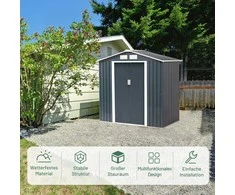 Promotions Lauko sodo sandėliavimo angaras, 213.4x128.0x185.9 cm, Pilka