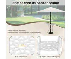 Lauko baldų komplektas Promotions Sodo baldų komplektas, liejinių aliuminis, 80x73 cm, baltas