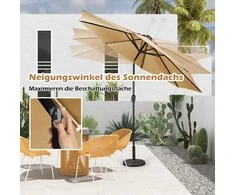 Promotions Kryžminis skėtis, 300x300x250 cm, smėlio spalvos