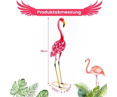 Promotions Sodo skulptūra, Flamingo dekoracijų rinkinys, 20x27x89 cm, Rožinė
